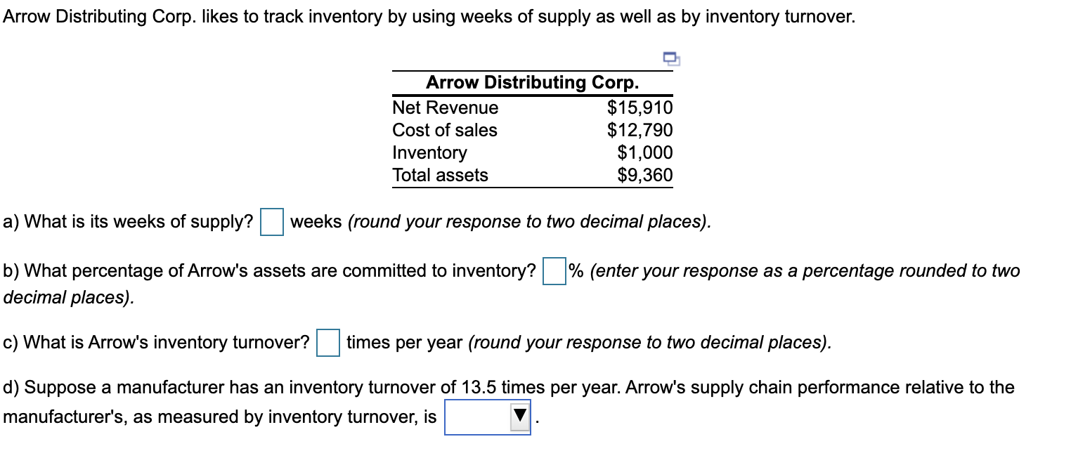 Arrow Distributing Corp. likes to track inventory