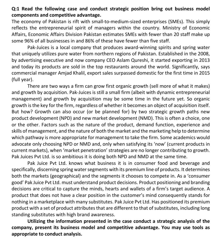 Utilizing the information presented in the case