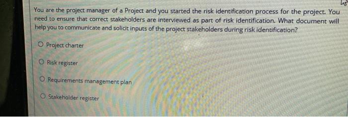 lin identify risk process, the current assessment