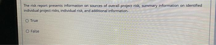 lin identify risk process, the current assessment