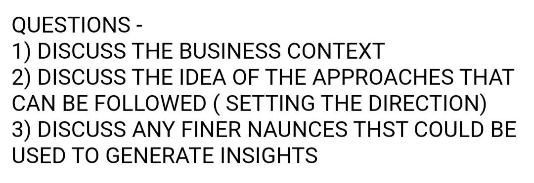 ANSWER THE ABOVE QUESTIONS FOR THE BELOW CASE