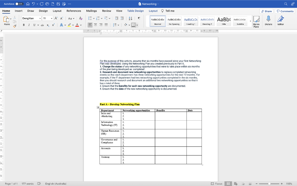 AutoSave OFF ACOLO Networking Home Insert Draw