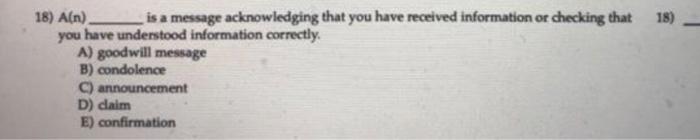 11) MULTIPLE CHOICE. Choose the one alternative