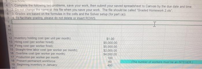 a) use microsoft office excel solver to find the