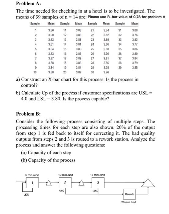 Problem A: The time needed for checking in at a