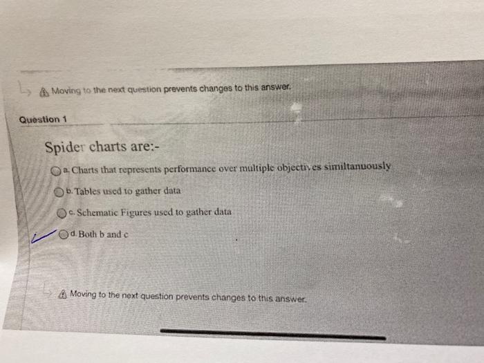 Moving to the next question prevents changes to