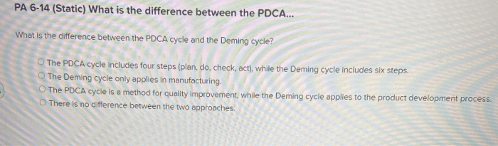 PA 6-14 (Static) What is the difference between