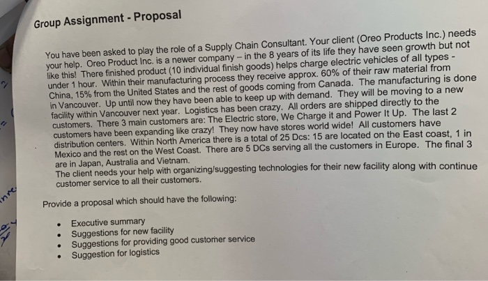 towline conveyors Group Assignment - Proposal You