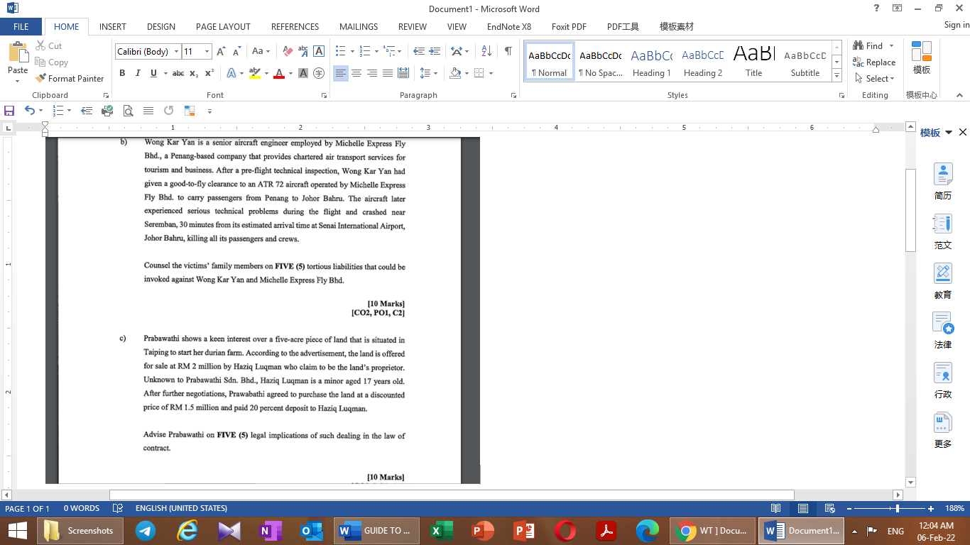 W] w Document1 - Microsoft Word ? FILE HOME