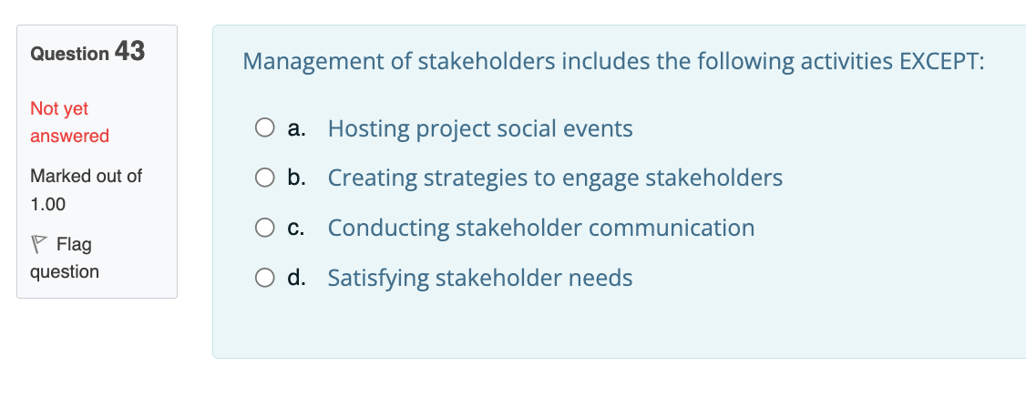 Question 41 Which IS a statistical analysis