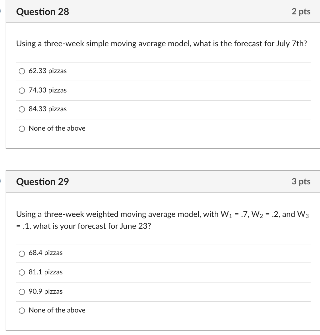 Use the following information to answer Questions