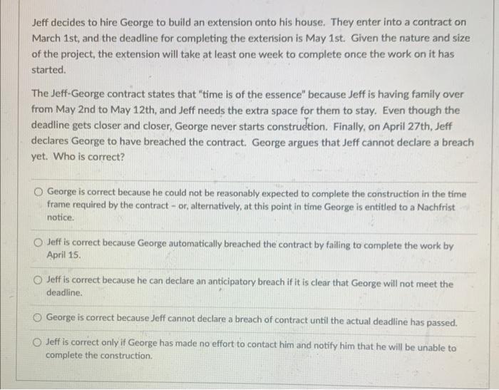 March 1st, and the deadline for completing the