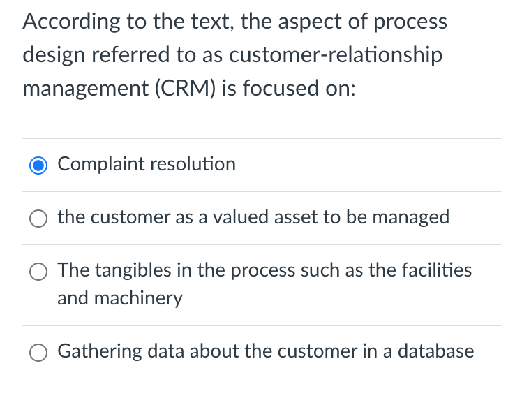 According to the text, the aspect of process