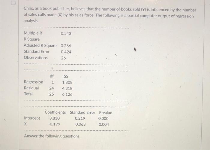 Chris, as a book publisher, believes that the