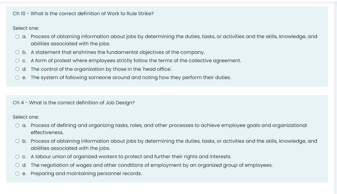 Ch 10 - What is the correct definition of Trade