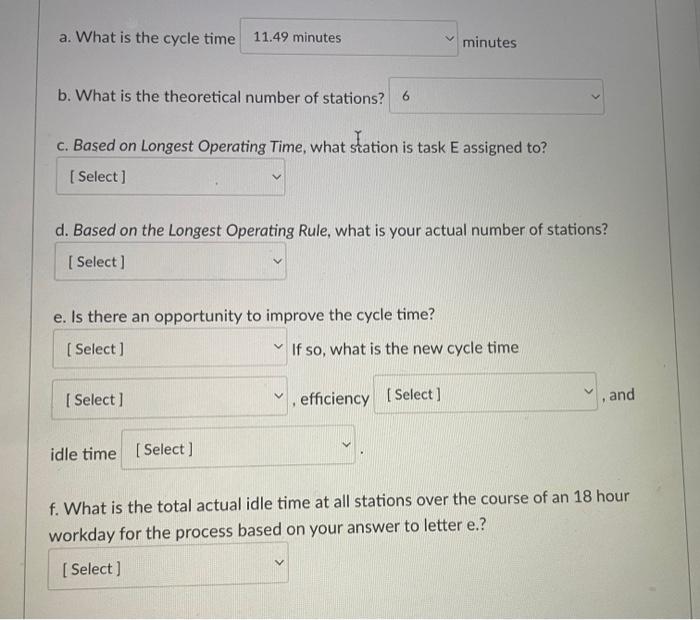You have been asked to balance a flow shop