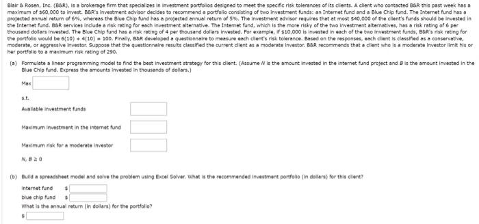 Blair & Rosen, Inc. (BSR), is a brokerage firm