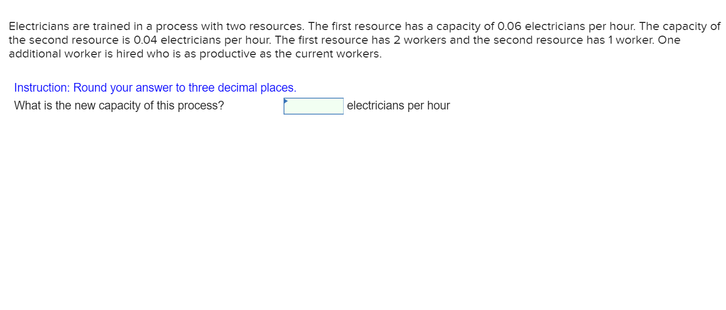 Electricians are trained in a process with two