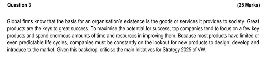 Volkswagen Operations Strategy Product Design In