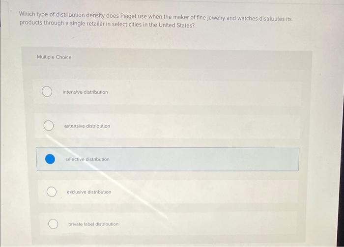 Which type of distribution density does Piaget