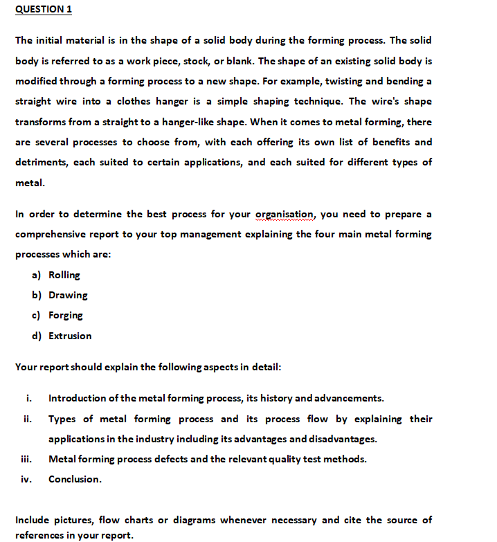 The initial material is in the shape of a solid