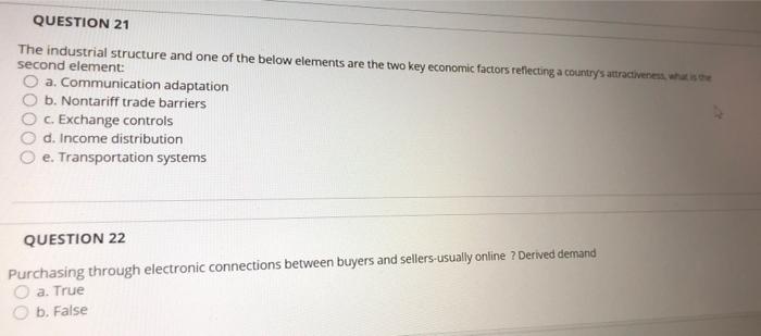 only answer , without explain QUESTION 21 The