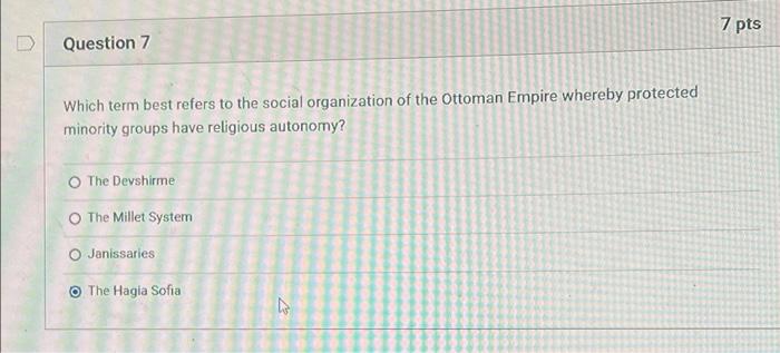 Plz the correct answer for this question 7 pts D