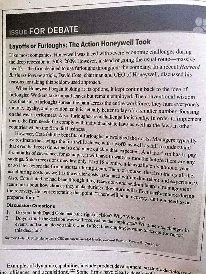 ISSUE FOR DEBATE 2. Do you think the decision was