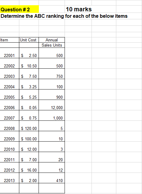 SHOW ALL STEPS AND FORMULAS PLS Question #2 10