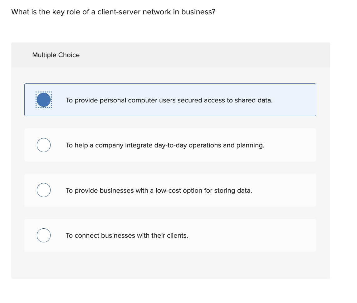 *I do not know if the selected answer is correct!