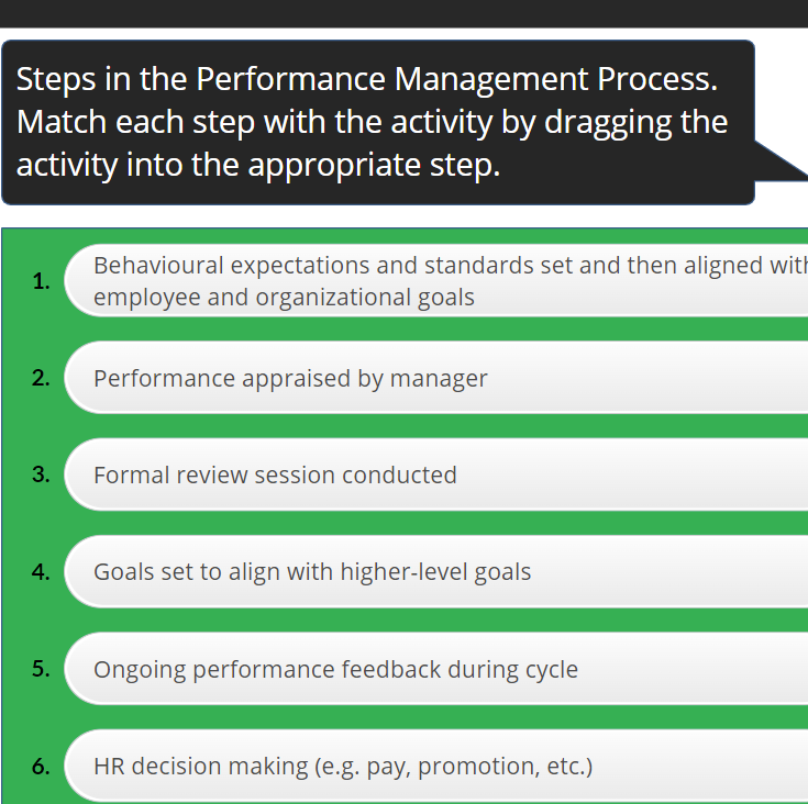 Steps in the Performance Management Process.