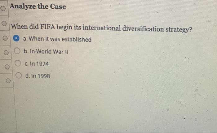 Analyze the Case Which of the following