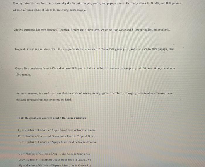 Groovy Juice Mixers, Inc, mixes specialty drinks