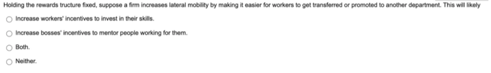 Holding the rewards tructure fixed, suppose a