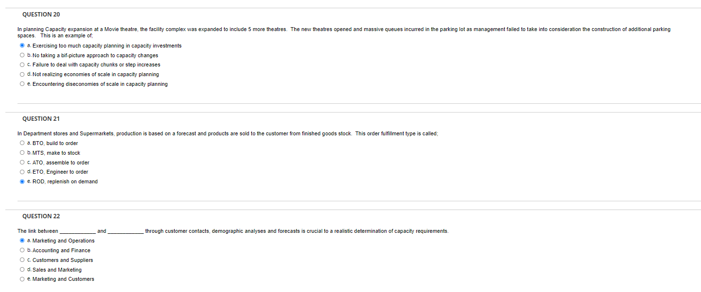spaces. This is an example of; a. Exercising too