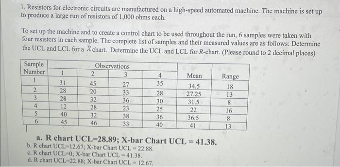 #1 1. Resistors for electronic circuits are
