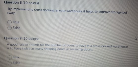 Question 8 (10 points) By implementing cross