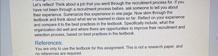 five pages max no refrences required you only