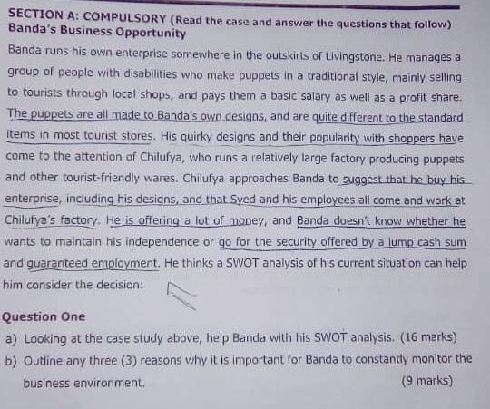Answer as soon as possible SECTION A: COMPULSORY