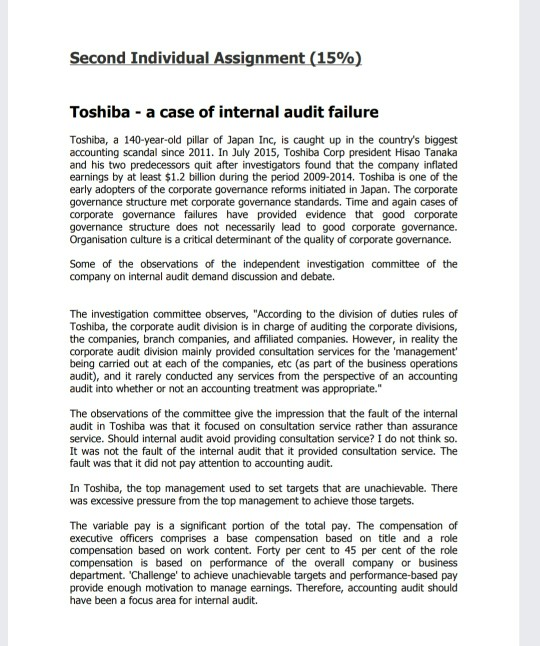 Note; answer in paragraph form only and don't