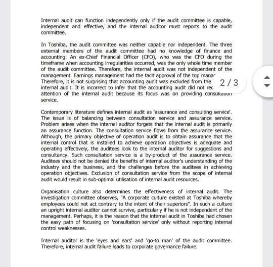 Note; answer in paragraph form only and don't