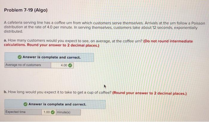 Problem 7-19 (Algo) A cafeteria serving line has