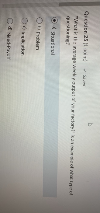 Question 25 (1 point) Saved "What is the average