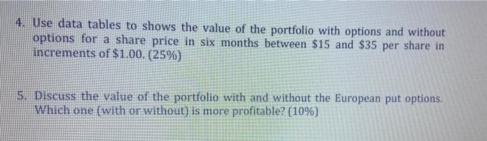 please clearly answer Q 4 & 5 in an Excel format