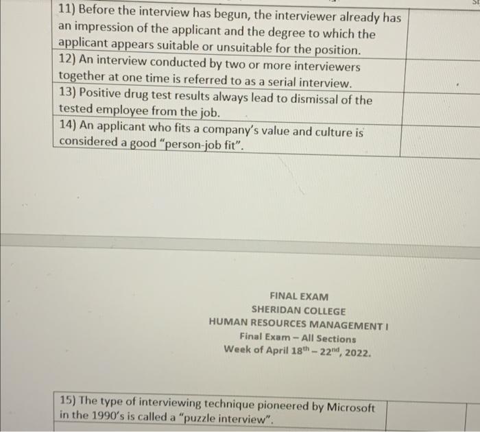 true or false , please answer all the questions