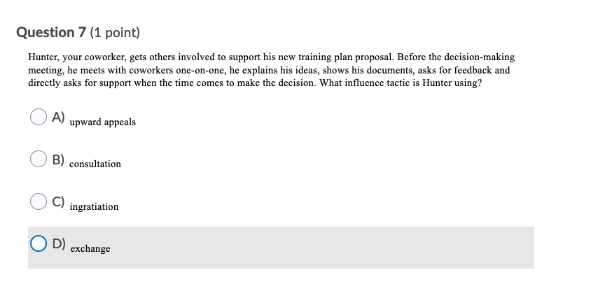 Question 4 (1 point) Barbara can be difficult to