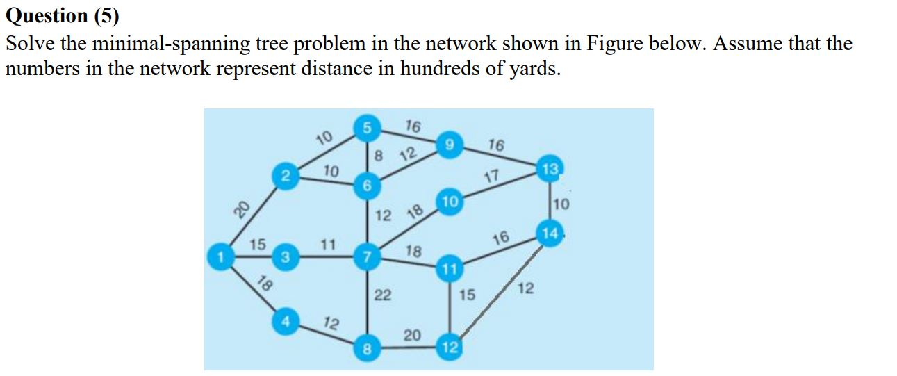 Please show all steps Question (5) Solve the