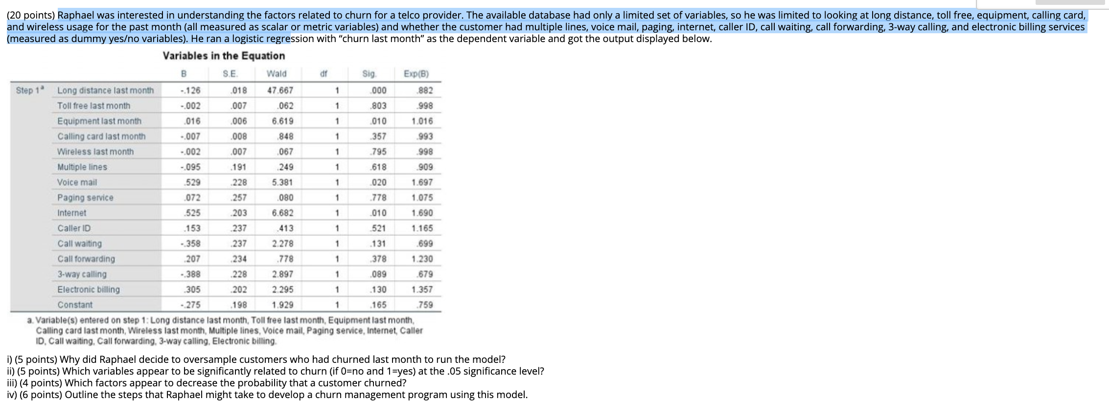 Step 10 .882 .803 (20 points) Raphael was