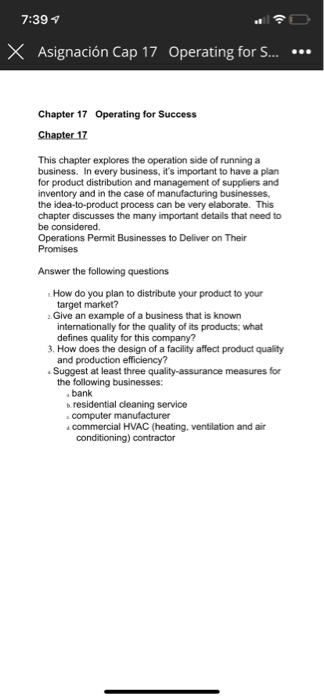 7:39 X Asignacin Cap 17 Operating for s... ...