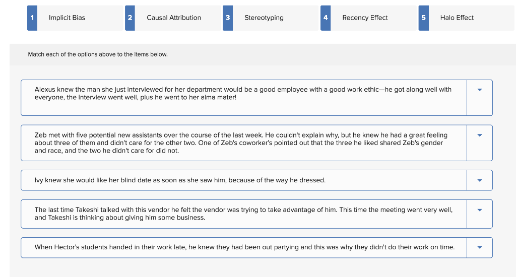 1 Implicit Bias 2 Causal Attribution 3